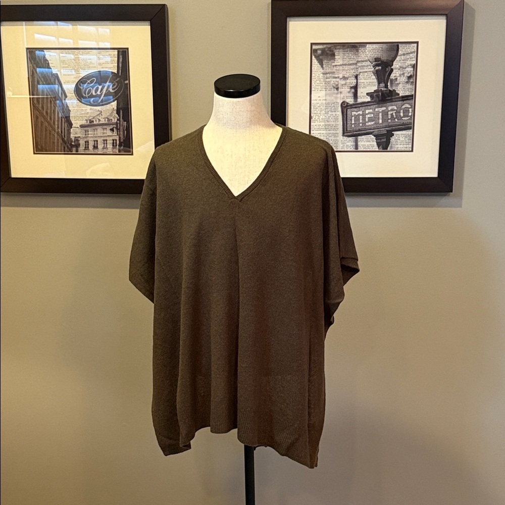 Nordstrom Brown Poncho Sweater